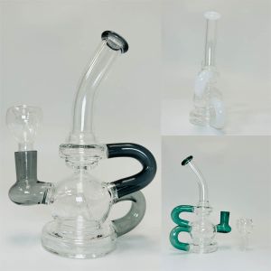 Waterpipe Recycler with Inline Showerhead Perc - 6.5 Inch - WPTG54