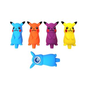 Pikachu Silicone Handpipe 4 Inch - 4 Counts Per Pack - Assorted Colors - NYSP302