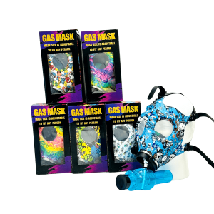 Mix Designs Silicone Character Gas Mask Waterpipe - Plgasmask1 - Assorted Designs - Price Per Piece