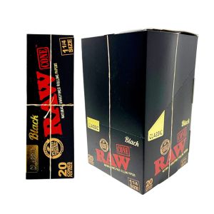 Raw Black Classic Cone - 1.25 Size - 20 Counts Per Pack - 12 Packs Per Display - Price Per Pack