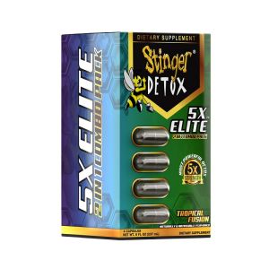 Stinger Detox 5X Elite Tropical Fusion 8oz + 4 Buzz Capsules
