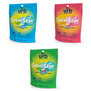 Urb Super Sour Delta 8 - Delta 9 - Delta 10 - 750mg Gummies - 30 Count Per Pack