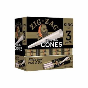 Zig Zag Ultra Thin Cones - King Size - 3 Cones Per Pack - 36 Packs Per Display